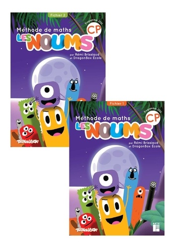 Rémi Brissiaud et  DragonBox Ecole - Méthode de maths CP Les Noums - Fichier de l'élève en 2 volumes.