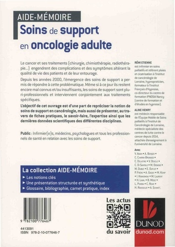 Soins de support en oncologie adulte. En 18 notions