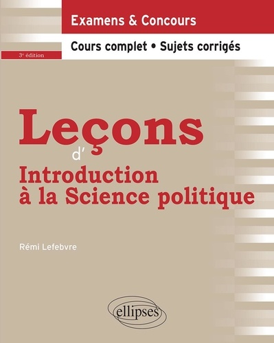 Leçons d'introduction à la science politique 3e édition
