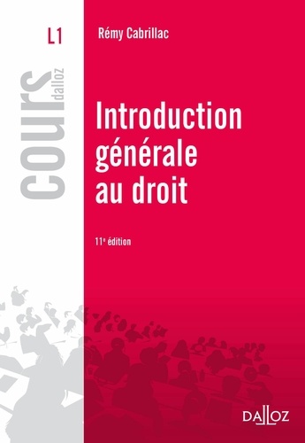 Introduction générale au droit 11e édition