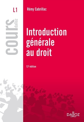 Introduction générale au droit 12e édition