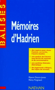 Rémy Poignault et Elyane Dezon-Jones - Memoires D'Hadrien, Yourcenar.