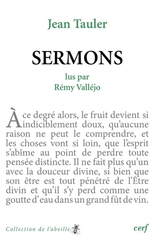 Jean Tauler : Sermons. Lus par Rémy Valléjo