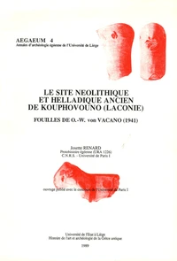 Le site néolithique et helladique ancien de Kouphovouno (Laconie)