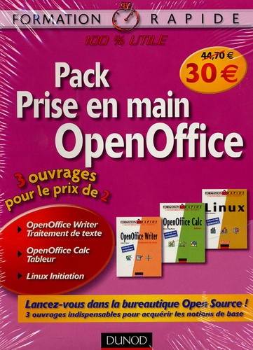 Renaud Alaguillaume et Valérie Martinez - Pack Prise en main Open Office 3 volumes : Linux ; OpenOffice Writer ; OpenOffice Calc.