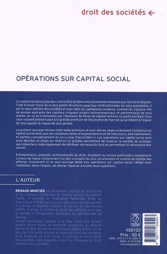Opérations sur capital social 3e édition