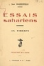 René Charbonneau et Maurice-Émile Falvy - Essais sahariens - Au Tibesti.