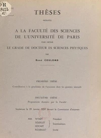 Contribution à la géochimie de l'uranium dans les granites intrusifs