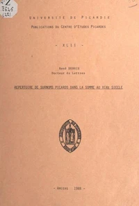 Répertoire de surnoms picards, dans la Somme, au XIXe siècle