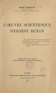 L'œuvre scientifique d'Ernest Renan