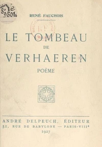 Le tombeau de Verhaeren