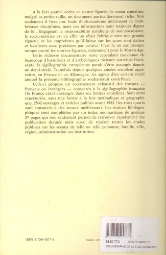Bibliographie de la sigillographie française