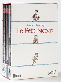 René Goscinny et  Sempé - Le Petit Nicolas  : Coffret 5 volumes : Le Petit Nicolas ; Les récrés du Petit Nicolas ; Les vacances du Petit Nicolas ; Le Petit Nicolas et les copains ; Le Petit Nicolas a des ennuis.