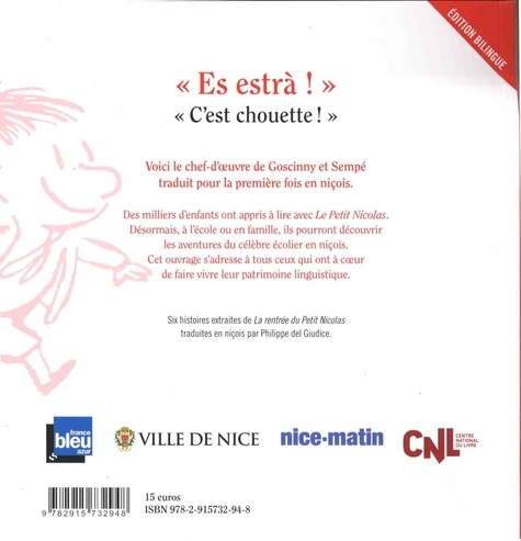 Lou Pichin Nicoulau en nissart. Le Petit Nicolas en niçois, édition bilingue