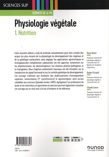 Physiologie végétale. Tome 1, Nutrition 6e édition