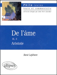 René Lefebvre - De l'âme III, 3 Aristote.