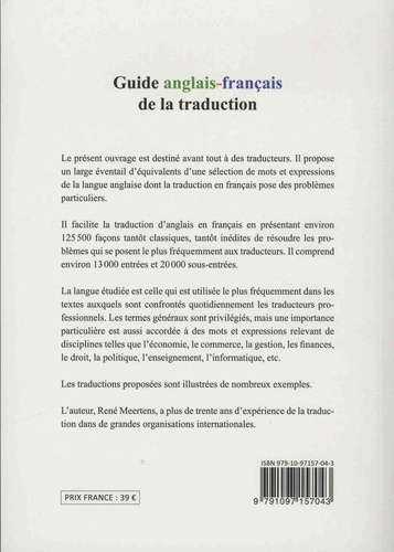 Guide anglais-français de la traduction  édition revue et augmentée