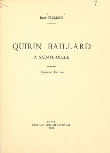 Quirin Baillard à Sainte-Odile