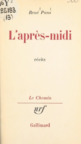 L'après-midi. Suivi du Déménagement. Suivi de Journées. Suivi de L'enterrement