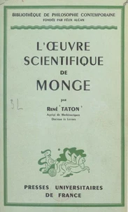 L'œuvre scientifique de Monge
