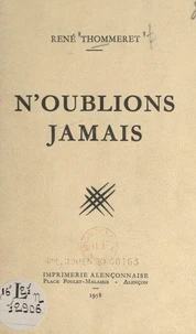 N'oublions jamais