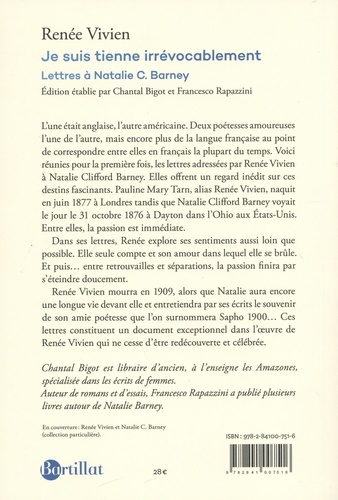 Je suis tienne irrévocablement. Lettres à Natalie C. Barney