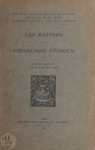 Les maîtres de la philologie védique