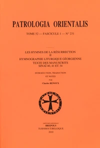 Patrologia orientales, tome 52, fasicule 1, n° 231