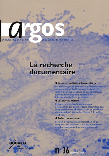 Serge Goffard - Argos N° 36, Décembre 2004 : La recherche documentaire.