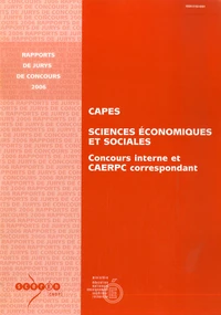 CAPES interne et CAERPC, Sciences Economiques et Sociales, 2006
