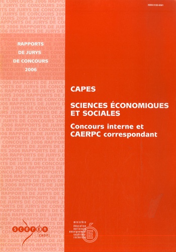Bernard Simler - CAPES interne et CAERPC, Sciences Economiques et Sociales, 2006 - concours interne et CAERPC correspondant.