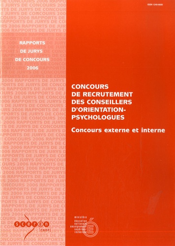 François Le Goff - Concours de recrutement interne et externe des Conseillers d'Orientation Psychologue.