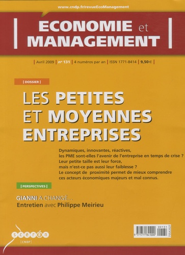  CNDP - Economie et management N° 131, Avril 2009 : Les petites et moyennes entreprises.