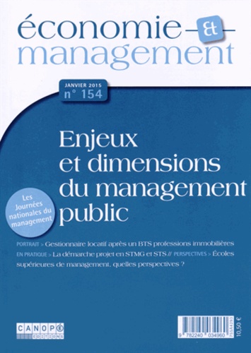 Frédéric Larchevêque - Economie et management N° 154, Janvier 2015 : Enjeux et dimensions du management public.