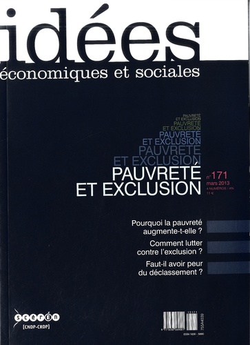  CNDP - Idées économiques et sociales N° 171, Mars 2013 : Pauvreté et exclusion.