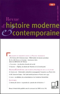 Pierre Milza - Revue d'histoire moderne et contemporaine Tome 48 N° 1 Janvier : .