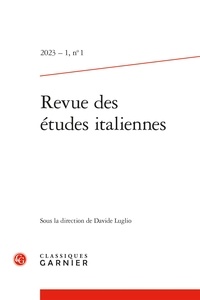 Davide Luglio - Revue des études italiennes - 2023 - 1 2023.