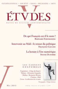 Etudes N° 418-5, mai 2013