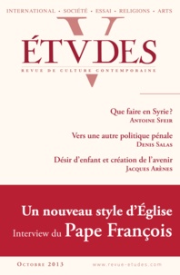  Revue Etudes - Etudes N° 419-3, Octobre 20 : .