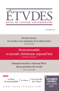  Revue Etudes - Etudes N° 4209 : Homosexualité et morale chrétienne aujourd'hui.