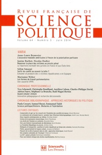 Yves Déloye - Revue française de science politique Volume 64 N° 3, Juin 2014 : Varia.