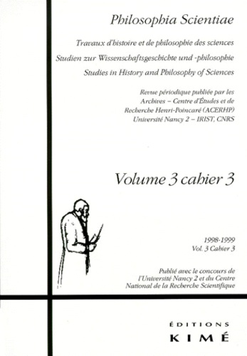  Revue - Philosophia Scientae Volume 3 Cahier 3 1998-1999.