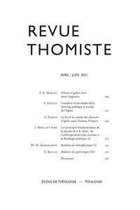Philippe-Marie Margelidon - Revue thomiste - N°2/2021.