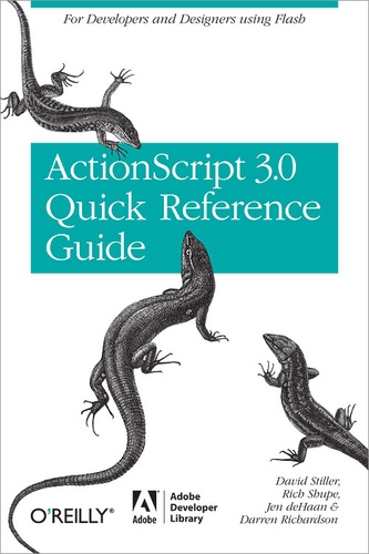 Rich Shupe et Jen DeHaan - The ActionScript 3.0 Quick Reference Guide: For Developers and Designers Using Flash - For Developers and Designers Using Flash CS4 Professional.