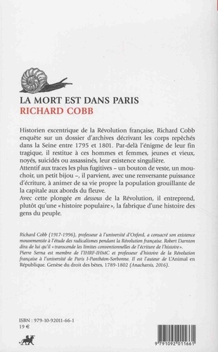 La mort est dans Paris. Enquête sur le suicide et la mort violente dans le petit peuple parisien au lendemain de la Terreur