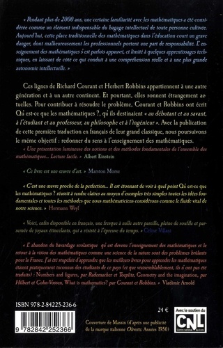 Qu'est-ce que les mathématiques ?. Une introduction élémentaire aux idées et aux méthodes