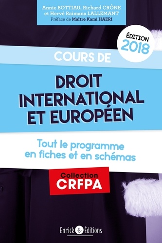 Richard Crône - Cours de droit international et européen.