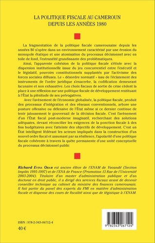 La politique fiscale au Cameroun depuis les années 1980