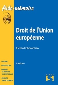Richard Ghevontian - Droit de l'union européenne.