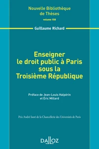 Enseigner le droit public à Paris sous la Troisième République